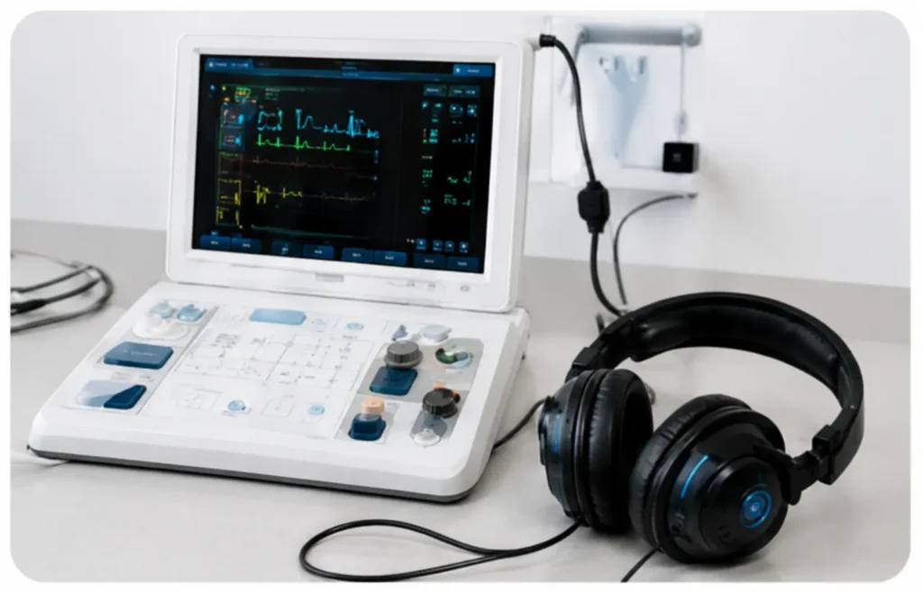 Diagnostic medical equipment used for EKG, spirometry, audiogram, and workplace compliance testing in Clearbrook VA